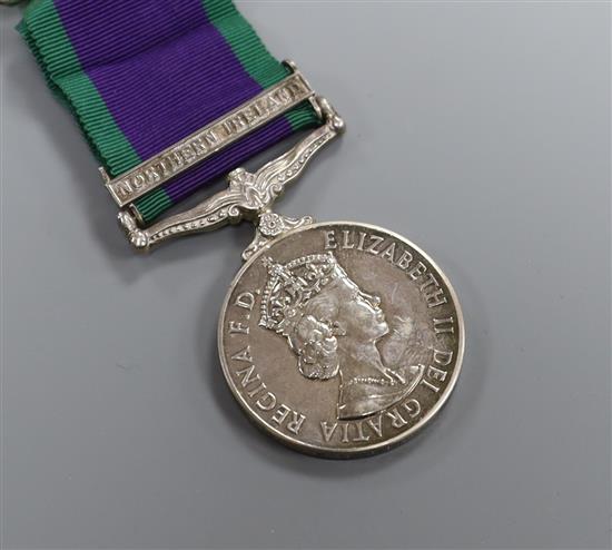 Campaign Service Medal, Northern Ireland to 23975686 Cpl J-T-Cross, R. Signals